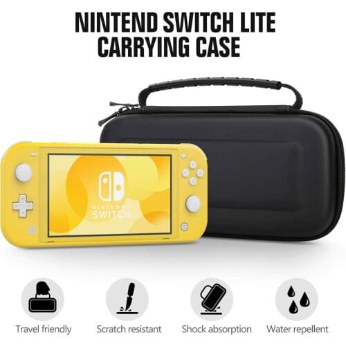 Carrying Case for Nintendo Switch Lite, Portable Case Hard Shell Upgraded EVA Tough Storage Travel Bag Holder with Grid Pocket