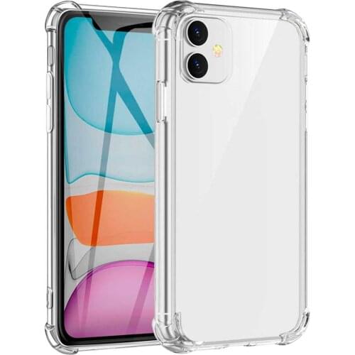 Clear TPU Gel Silicone ShockProof Antishock Case Protector for iPhone 11 Anti scratches Transparent Reinforced Edges