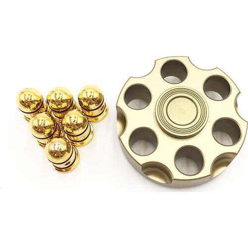 Metal Alloy Revolver Removable Hand Fidget Finger Spinner Spinning Top Novelty Gryo Toys