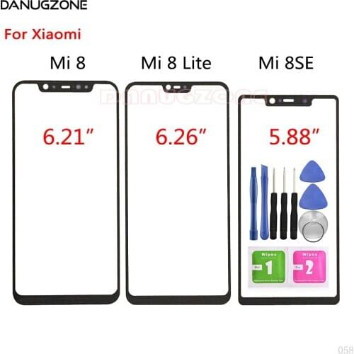 Touch Screen Front Glass Lens For Xiaomi Mi 8 Lite 8SE 8i 8X / 8 Explore Version / 8 PRO LCD Display Front Glass Lens Panel