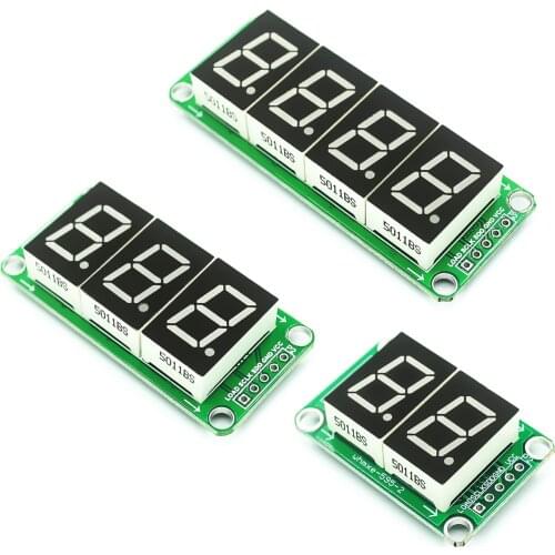 Red 74HC595 Static Driving 2 3 4 Segment Digital Display Module Seamless Can Series 0.5-inch 2-bright Red