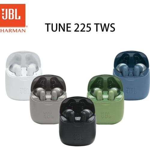 JBL Tune 225 TWS Official True Wireless Bluetooth Headset Waterproof JBL T225 Tws Stereo Earbuds Bass With Microphone Headset