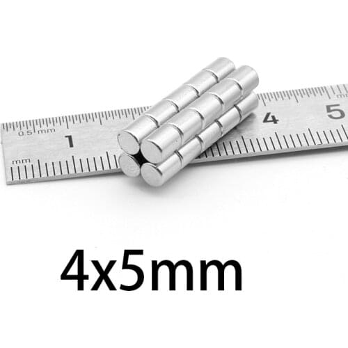 50-500pcs 4x5mm Powerful Magnets 4mmx5mm Permanent Small Round Magnet 4*5mm Fridge Neodymium Magnet Super Strong 4*5
