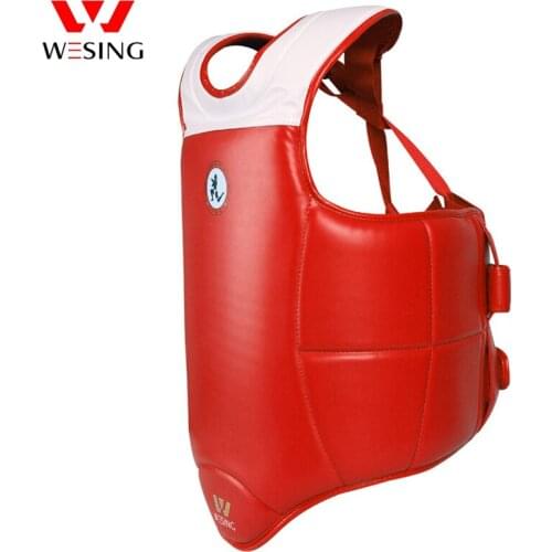 Wesing Muay Thai Chest Guard IFMA Approved Muay Thai Body Shield Micro Fiber Kids Adult Karate Martial Arts Sparring Gear