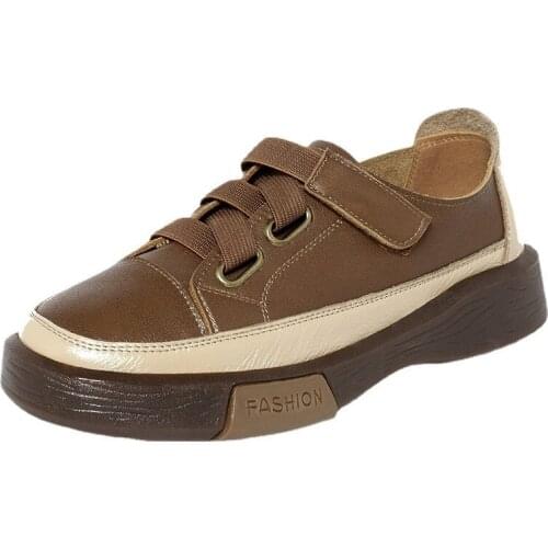 Ladies Sneaker Summer Genuine Leather Casual Platform 2021 Woman Loafers Shoes