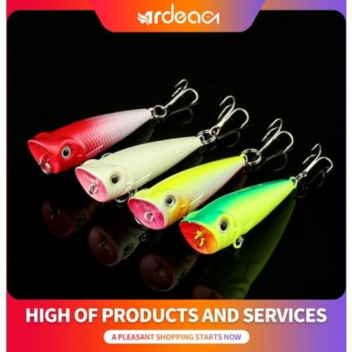 Ardea Popper Hard Lure 50mm 4.5g Topwater Popper Fishing Bait Plastic Jerkbait Artificial Wobblers Swimbait Japan Fishing Tackle