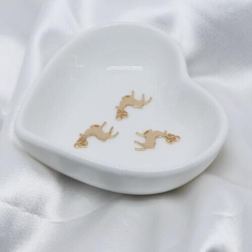 18k copper-clad gold Christmas deer pendant handmade diy jewelry accessories bracelet bracelet sister-in-law pendant pendant mat