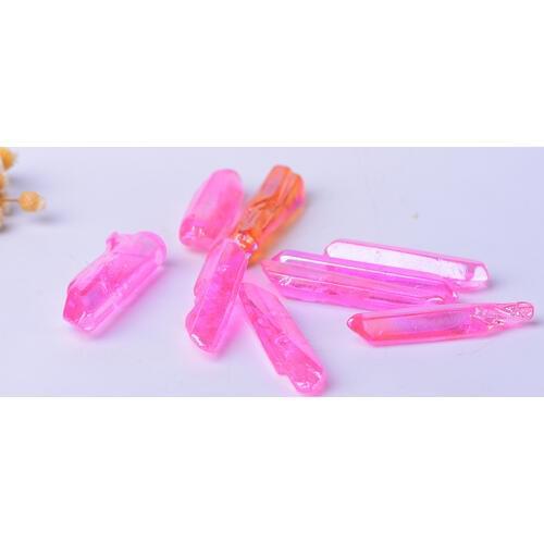 2PC Natural Crystals Plated Mineral Ornaments Magic Repair Sticks Home Furnishings DIY Gifts Decoration Free Shipping