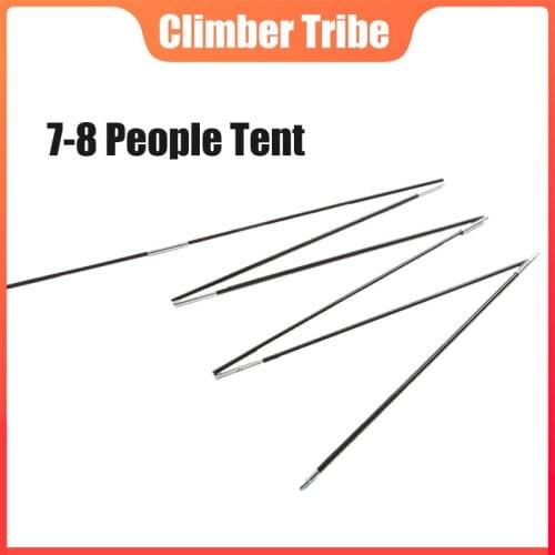 2pcs Set 4.9M Tent Poles Camping Awning Pole High-Strength Fiberglass Rod 8mm Outdoor Equipment 7-8 Person Tents Accessories /40