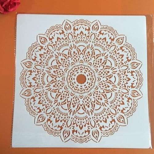 30 *30cm size diy craft mandala mold for painting stencils stamped photo album embossed paper card on wood, fabric,wall stencil