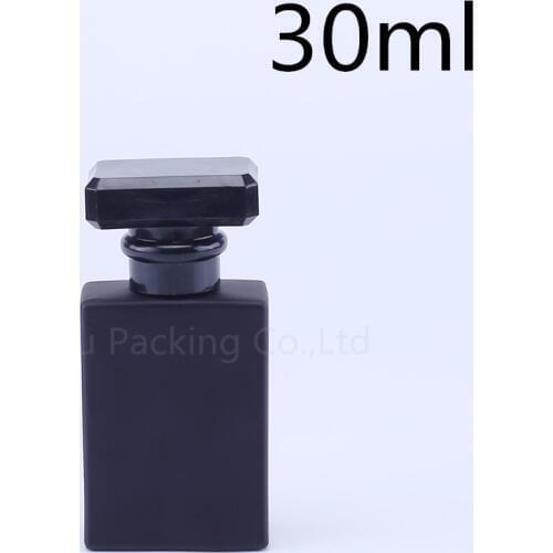 30ml matt Black Refill Glass Spray Refillable Perfume Bottles Glass Automizer Empty Cosmetic Container For Travel 200pcs