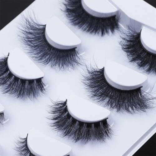 4 Pairs 3D Mink Lashes 20mm Eyelashes 3D Natural False eyelashes Soft Mink eyelash extension Makeup beauty maquillaje lashes