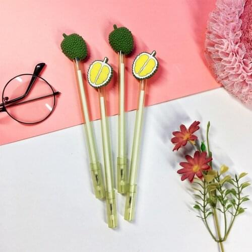 40 pcs/lot Creative Durian Gel Pen Cute 0.5 mm black ink Signature Pen School Office writing Supplies Promotional Gift