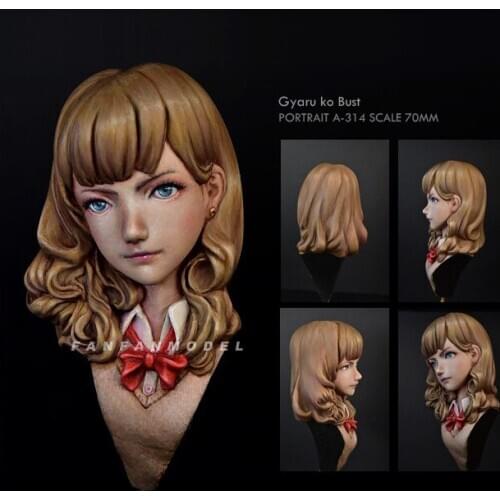 70mm Resin bust kits beauty DIY model self-assembeld A-314