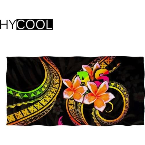 Golden Samoan Tribal 3D Print Quick Dry Face Bath Towels Comfort Wearable Travel Hair Poncho Absorbing Swimming Toallas