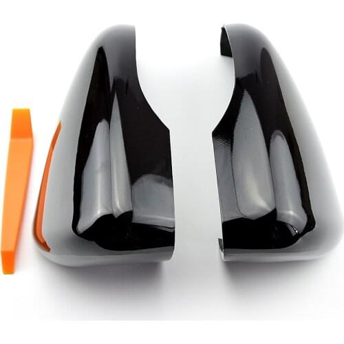 Side Wing Mirror Cover Caps Rear View Mirror Case Cover Trims Cap Shell Glossy Black For VW Golf 6 MK6 GTI 6 R20 Golf 6 R Touran