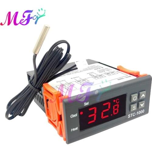Digital Temperature Controller Thermostat Thermoregulator Incubator Relay LED 10A Heating Cooling STC-1000 STC 1000 12V 24V 220V