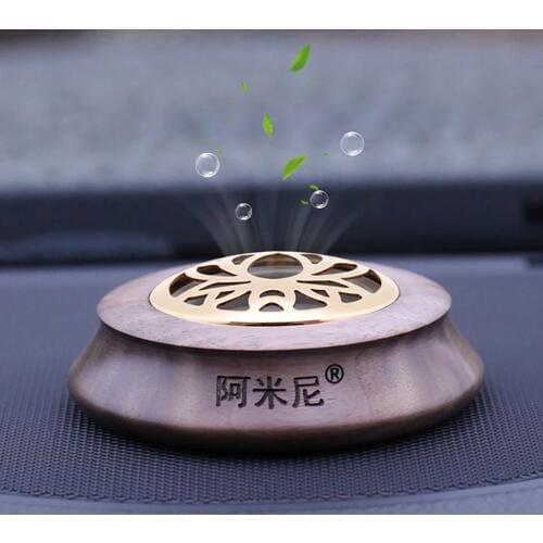 Wood Car Air Freshener Ornaments Solid Perfume Fragrance Air Purifier Automobiles Inndoor Aroma Smell Diffuser Accessories Gifts