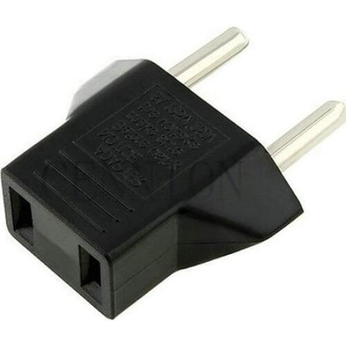 Black US To EU 2 pin AC Power Plug Travel Adapter Converter 1000pcs express shipping