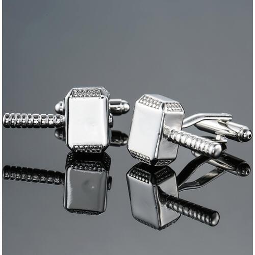 DY New high quality Silvery screw Thors hammer Cufflinks fashion Mens French shirt Cufflinks free shipping