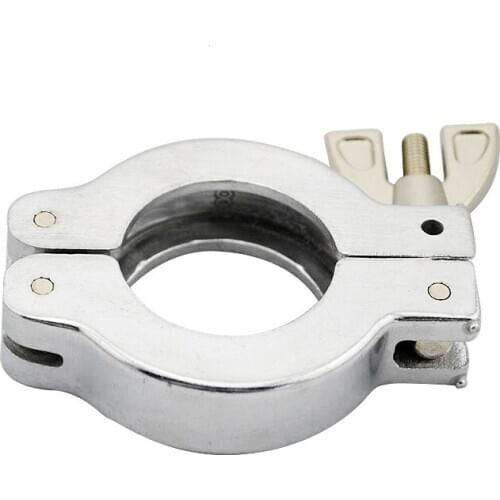 KF50 Hinge Wing-Nut Clamps Aluminum Pipe Fitting Triclamp Tri-clamp Connection for Vacuum Pipe (No Centering Bracket, No O-Ring)