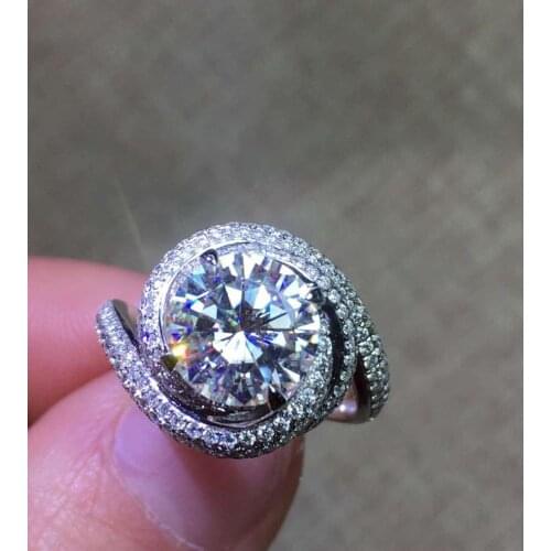 2020 Unique Design 1ct Lab Diamond Ring 925 sterling silver Engagement Wedding band Rings for Women Party Jewelry Mothers Gift