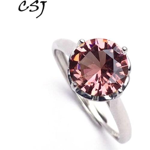 CSJ Classic Zultanite Ring Sterling 925 Silver Created Sultanite Color Change Fine Jewelry Women Party Wedding