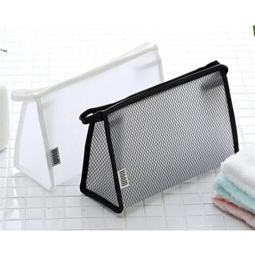 1PCS Women Men Necessary Cosmetic Bag Transparent Travel Organizer Fashion Large White Black Toiletry Bags Makeup Pouch