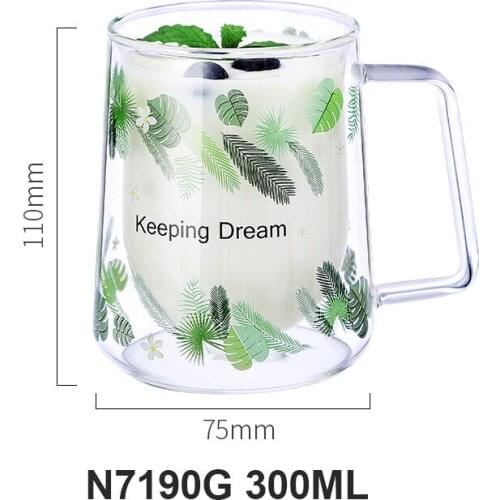 Hot New 200Ml/300Ml Double Wall Mug Office Mugs Heat Insulation Double Coffee Mug Milk Coffee Glass Cup Drinkware Creative Gifts