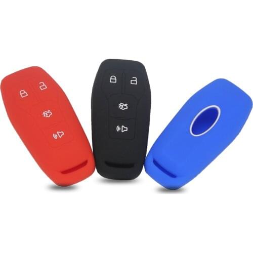 Kutery 10PCS Silicone Remote Key Case 4 Buttons For Ford ka 2017 Focus Fiesta fusion F150 F-150 Mustang Explorer Protect Replace