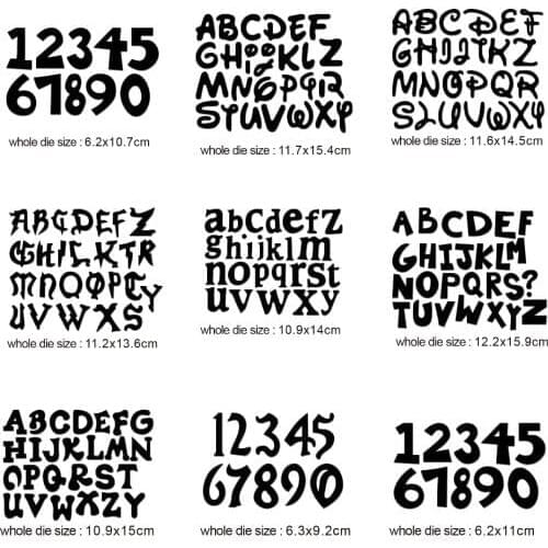 Metal Cutting Dies Alphabet Letters Number Set Stencils dies for DIY Scrapbooking dies Embossing Die Cut Craft Paper Card Making