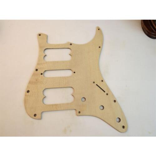 Unfinished hand made maple wood STRAT GUITAR HSH Pickguard #3239