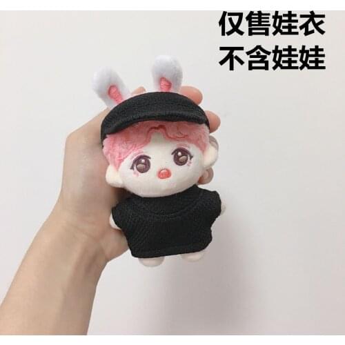 Handmade New arrival idol Dolls Clothes Sweater 10cm Plush Doll Body Toy Clothes Outfit Sun hat Cosplay Props Birthday Gift