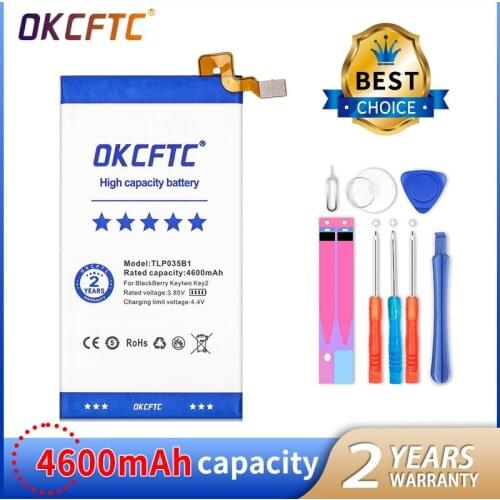 OKCFTC TLP035B1 4600mAh Battery for BlackBerry Keytwo KEY2 rechargeable batteries