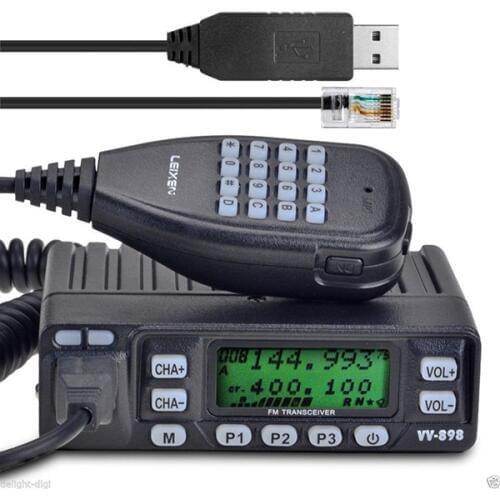 25W Ham Radio HF Transceiver VHF UHF Automotive Radio Original VV-898 LEIXEN For Car Radio Dual Band Mobile Car Two Way Radios