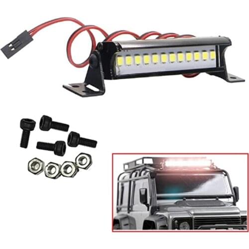 RC 12 LED Light Bar Roof Lamp for Traxxas TRX-4 SCX10 KM2 CC01 RC4WD D90 90046 90047 RC Crawlers