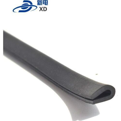 Rubber edging for sheet metal door gasket strip
