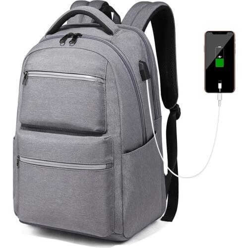 16 inch Laptop Backpacks Night Light Reflective Travel Backpack USB Charger Daypacks Men Computer School Bag Youth Work Bag