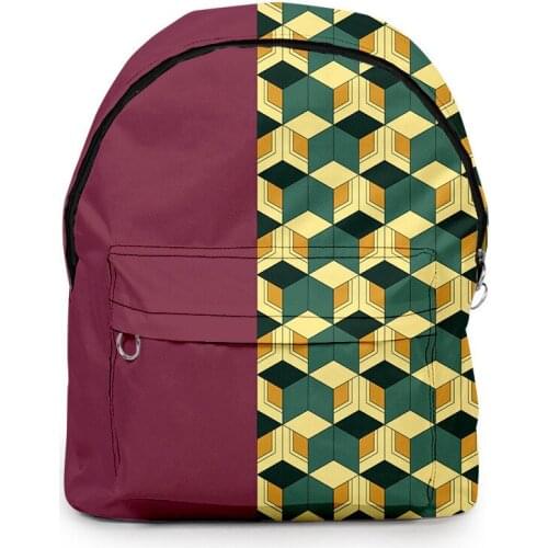 3D Backpack Demon Slayer Printing Shoulder Bag Men And Women Bag Oxford Cloth College Style School Bag For Teenage Customized