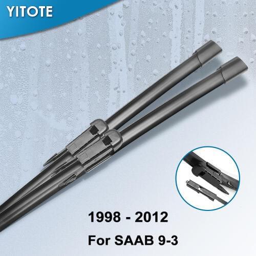 YITOTE Wiper Blades for SAAB 9-3 Mk3 Fit Pinch Tab Arms Model Year From 1998 to 2012