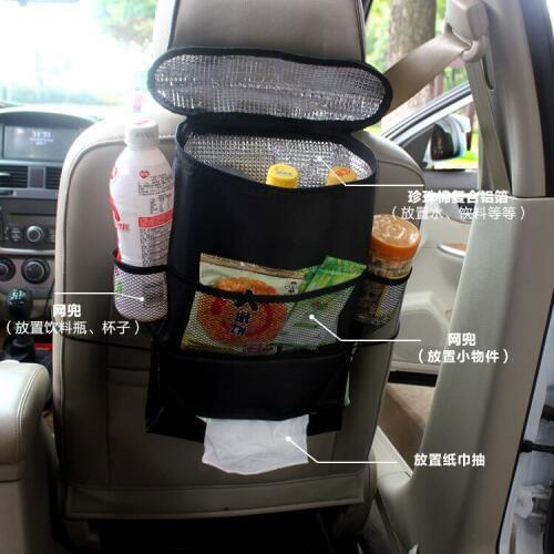 Food Holding Bag Car Seat Back Bag Ice Drink Sugar Car Seat Organizer Family Travel Bag Water Cooler Bag Outdoor dining package