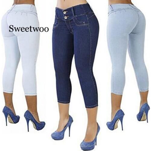 Женские укороченные джинсы SWEETWOO China At AliExpress