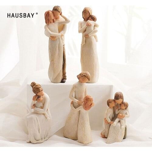 Warm family resin figure doll decoration family happy time home decoration crafts decoration wedding anniversary gift D207