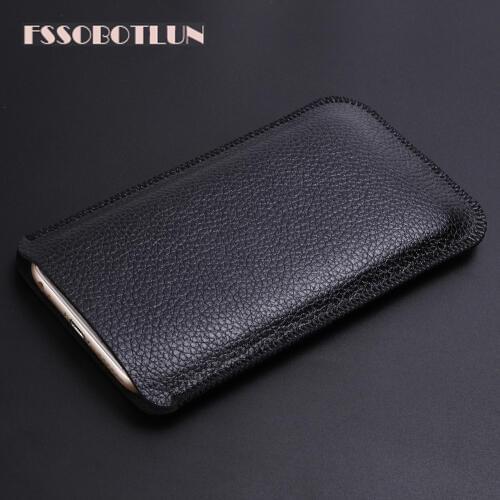 FSSSOBOTLUN For Xiaomi Redmi 5 Plus super slim sleeve pouch cover,Luxury Microfiber Leather case For Xiaomi Redmi 5 Phone bag