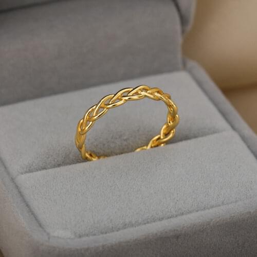 Vintage Twist Shape Hollow Out Couple Rings For Women Men Engagement Wedding Jewelry Bff Gifts Bijoux Bague Femme