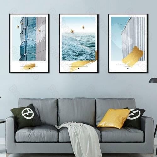 Waterproof Ink Painting Abstract Architectural Painting Sofa Background Wall Bedroom Dining Hall Corridor Porch Hanging Painting
