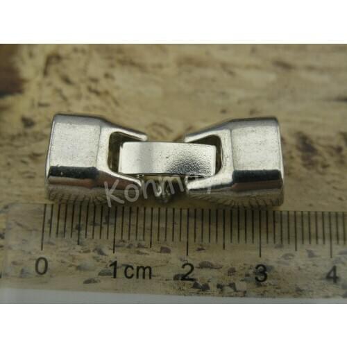 2 Colors--10 Pcs Antique Silver Hook Clasp For Licorice Leather 11.0x8.5mm