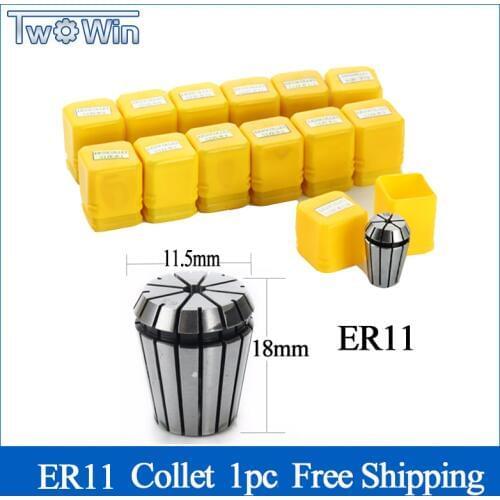 1pc ER11 1-7MM 1/4 6.35 1/8 3.175 1/2 12.7 1 1.5 2 2.5 3 4 5 6 7 Spring Collets Set For CNC Engraving Machine Lathe Mill Tool