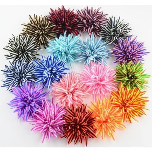 Yundfly 10pcs 7.5cm Pretty Stripe Chiffon Flower Without Clips For Baby Girls Headwear DIY Flower Ornaments Hair Accessories