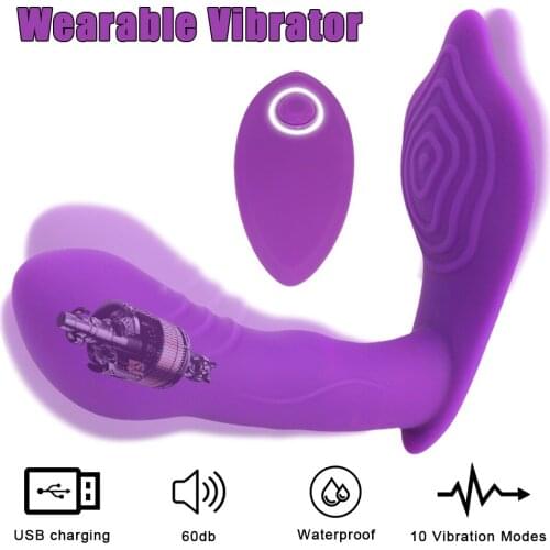 10 Speed Vibrators for Women Wear Dildo Vibrator G Spot Vagina Clit Stimulate Panties Vibrators Remote Control